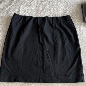 J. Jill Classic Black Ponte Pencil Skirt Sz L